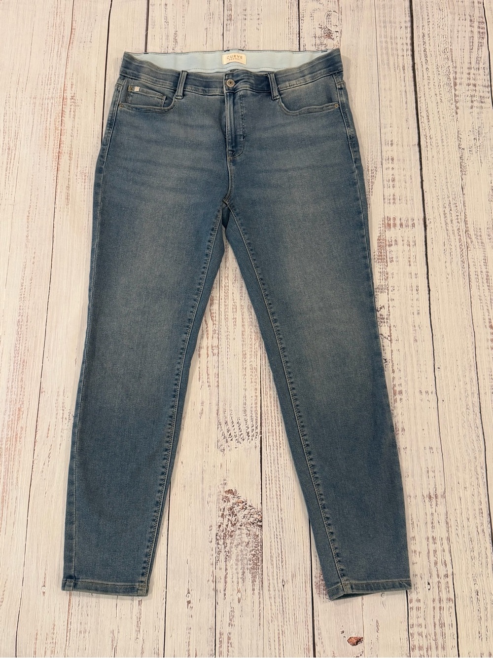 Curve Appeal Women's Comfort elastic Waist High Rise Skinny Stretch Jeans 10/30